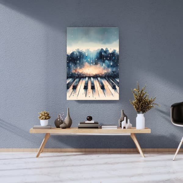 Piano Poster – Stilren Musikaffisch i Svartvitt – 30×40 & 50×70 cm