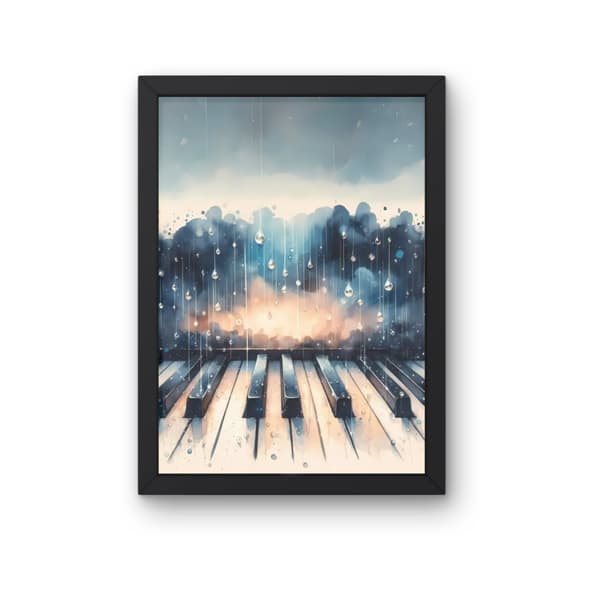 Piano Poster – Stilren Musikaffisch i Svartvitt – 30×40 & 50×70 cm