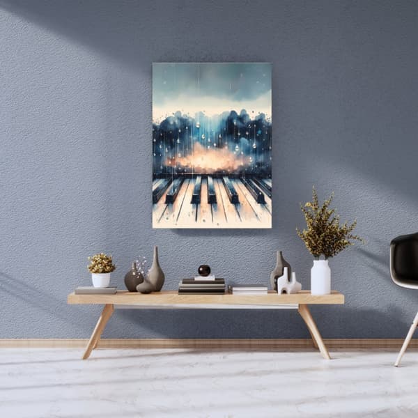 Piano Poster – Stilren Musikaffisch i Svartvitt – 30×40 & 50×70 cm