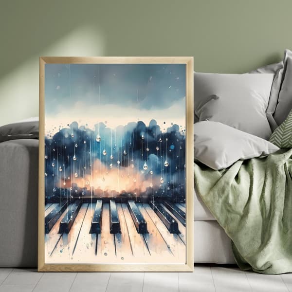 Piano Poster – Stilren Musikaffisch i Svartvitt – 30×40 & 50×70 cm Storlek 50×70 cm