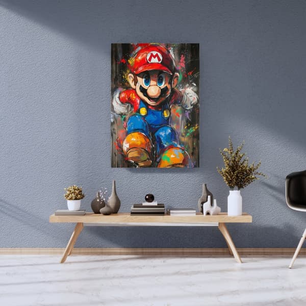 Super Mario Poster – Färgstark Gaming-affisch för Barnrum & Spelhörna