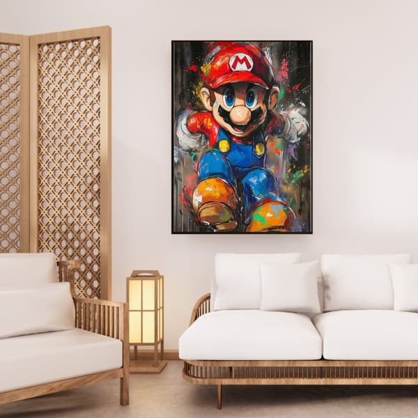 Super Mario Poster – Färgstark Gaming-affisch för Barnrum & Spelhörna