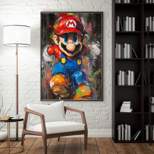Super Mario Poster – Färgstark Gaming-affisch för Barnrum & Spelhörna