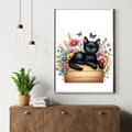 Miniatyrbillede 6 af 6: Svart Katt Poster – Mystisk & Elegant Djuraffisch