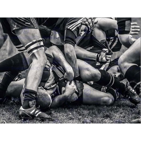 Foto Sport Rugby Fotboll Närbild Scrum Players Ball Game affisch