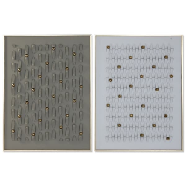 Maalaus Home ESPRIT Vihreä Harmaa Abstrakti Kaupunki 90 x 3,5 x 120 cm (2 osaa)