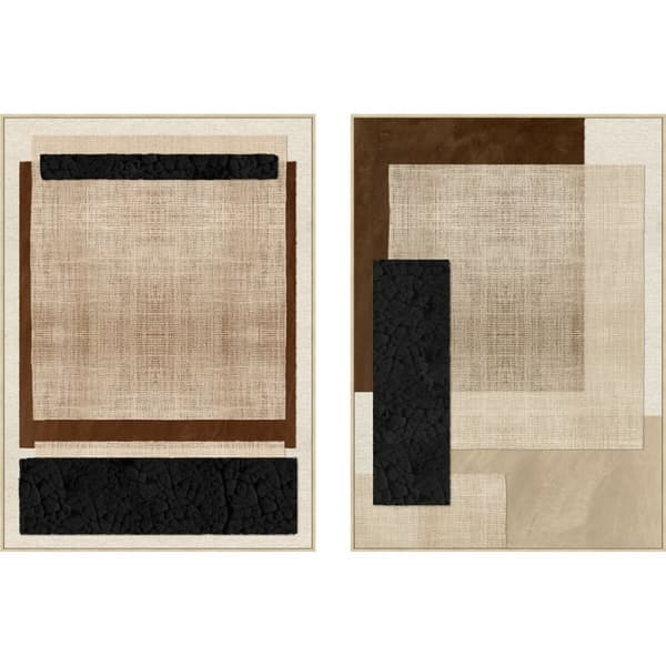 Tavla Home ESPRIT Brun Svart Modern Urban 103 x 4,5 x 143 cm (2 antal)