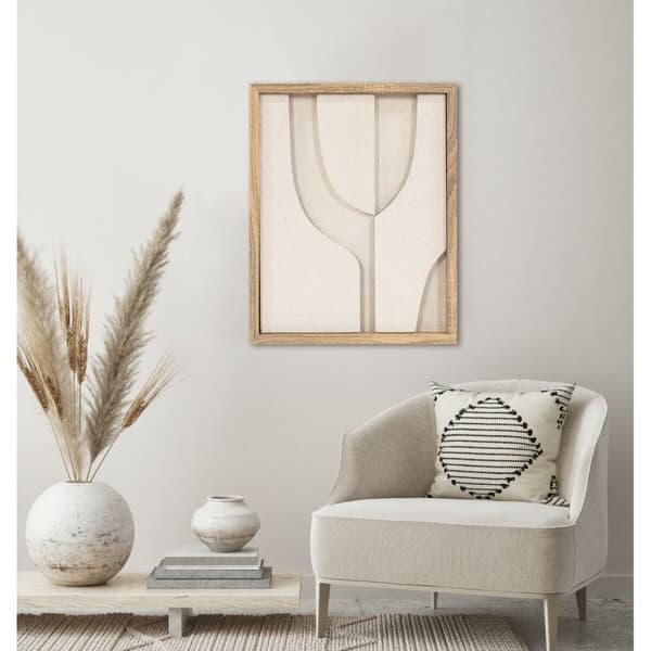 Maleri Home ESPRIT Hvid Natur Moderne Skandinavisk 40 x 3,8 x 50 cm (2 enheder)