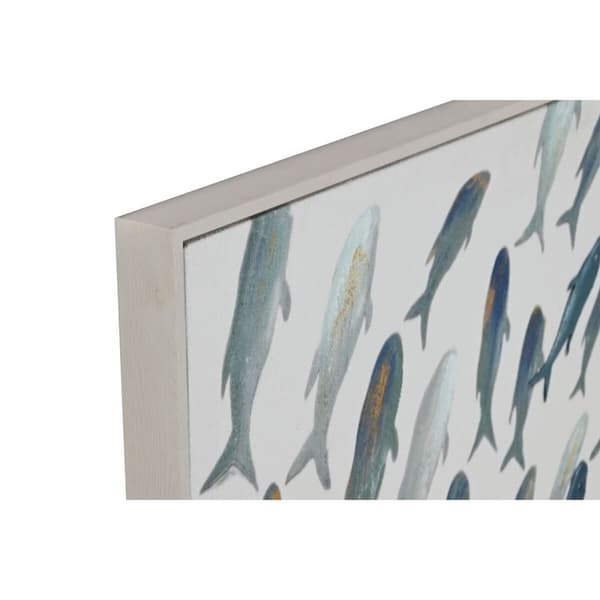 Maalaus Home ESPRIT Sininen Kerma Spiraalit 82,5 x 4 x 102,5 cm (2 osaa)
