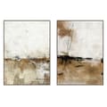 Pikkukuva 1 / 4: Maalaus Home ESPRIT Valkoinen Ruskea Beige Abstrakti Moderni 103 x 4,5 x 143 cm (2 osaa)