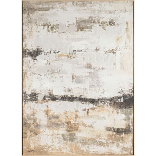 Maalaus Home ESPRIT Valkoinen Beige Abstrakti Kaupunki 130 x 5 x 180 cm