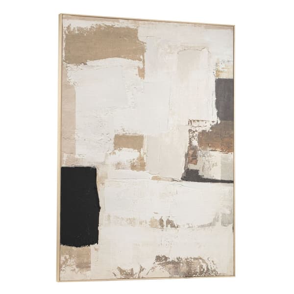 Maalaus Home ESPRIT Valkoinen Beige Abstrakti Kaupunki 130 x 5 x 180 cm