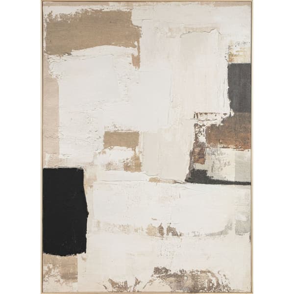 Maalaus Home ESPRIT Valkoinen Beige Abstrakti Kaupunki 130 x 5 x 180 cm