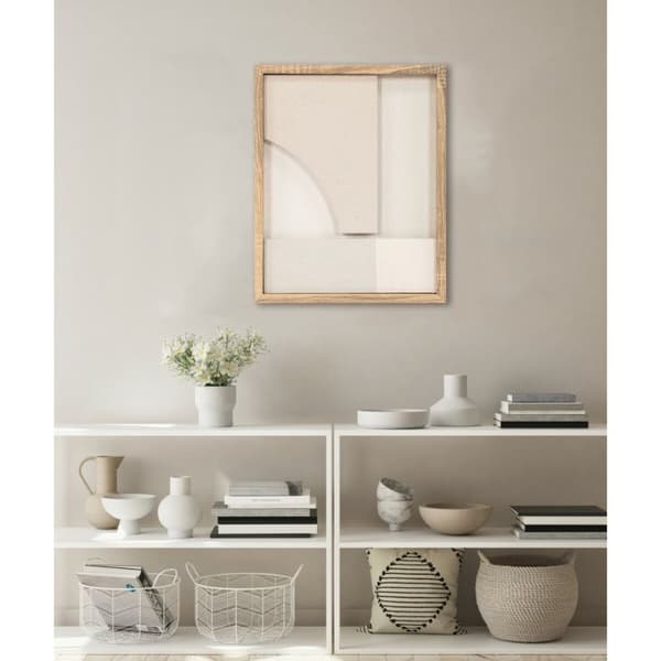 Tavla Home ESPRIT Vit Beige Naturell Modern Skandinavisk 40 x 3,8 x 50 cm (2 antal)