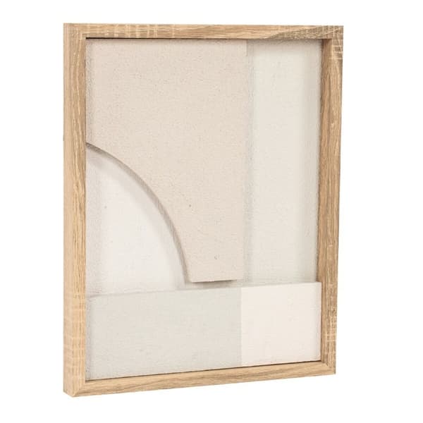 Tavla Home ESPRIT Vit Beige Naturell Modern Skandinavisk 40 x 3,8 x 50 cm (2 antal)