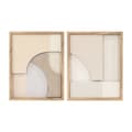 Miniatyrbild 1 av 5: Tavla Home ESPRIT Vit Beige Naturell Modern Skandinavisk 40 x 3,8 x 50 cm (2 antal)