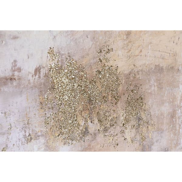 Maleri Home ESPRIT Gyllen Lyse Rosa Abstrakt 103 x 4,5 x 143 cm (2 enheter)