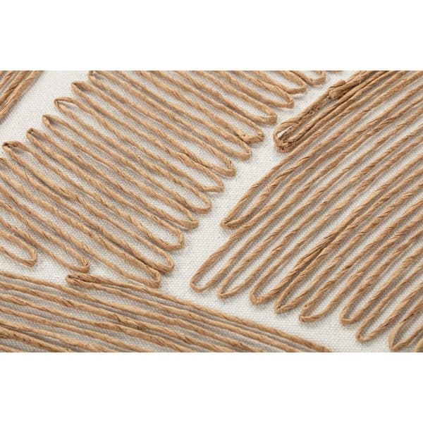 Maleri Home ESPRIT Hvid Natur Moderne Med relief Skandinavisk 100 x 3,8 x 100 cm (2 enheder)
