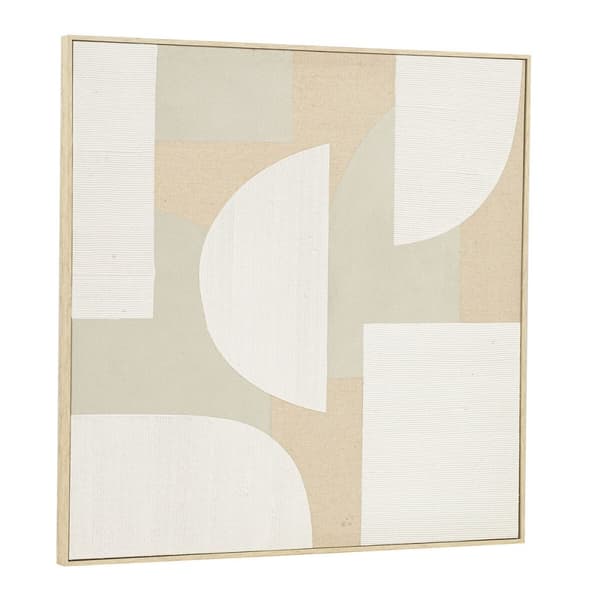 Maalaus Home ESPRIT Valkoinen Beige Moderni Skandinaavinen 90 x 3,8 x 90 cm (2 osaa)
