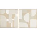 Pikkukuva 1 / 6: Maalaus Home ESPRIT Valkoinen Beige Moderni Skandinaavinen 90 x 3,8 x 90 cm (2 osaa)
