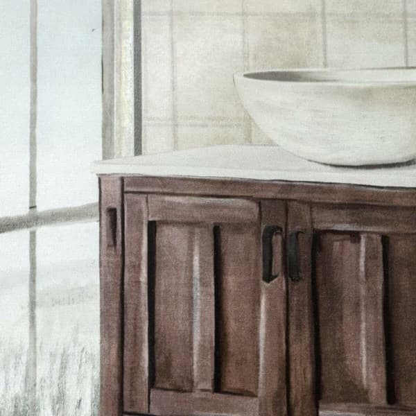 Tavla DKD Home Decor Bad (2 antal) (40 x 2 x 40 cm)