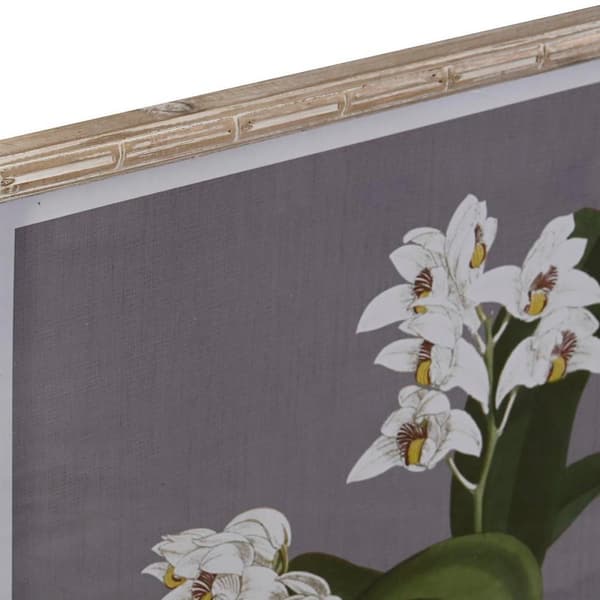 Tavla DKD Home Decor Gran Glas 50 x 60 x 2,8 cm 50 x 2,8 x 60 cm Virágok (6 Delar)