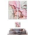 Miniatyrbild 3 av 3: 4-ramsset Kanvas Rosa Marmor 35 x 7 x 35 cm (6 antal)