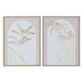 Miniatyrbild 1 av 4: Tavla Home ESPRIT Vit Beige Palmer Skandinavisk 45 x 2,2 x 60 cm (2 antal)