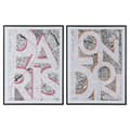 Miniatyrbild 1 av 4: Tavla Home ESPRIT Vit Svart Loft 60 x 3 x 80 cm (2 antal)
