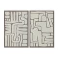 Miniatyrbild 1 av 4: Tavla Home ESPRIT Vit Beige Abstrakt Skandinavisk 60 x 3 x 90 cm (2 antal)