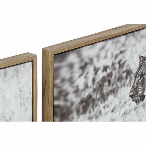 Maleri DKD Home Decor 92,5 x 3,5 x 32 cm Kolonistil Jungle (3 Dele)