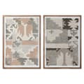 Miniatyrbillede 1 af 4: Maleri Home ESPRIT Brun Beige Abstrakt Indianer mand 75 x 3 x 105 cm (2 enheder)