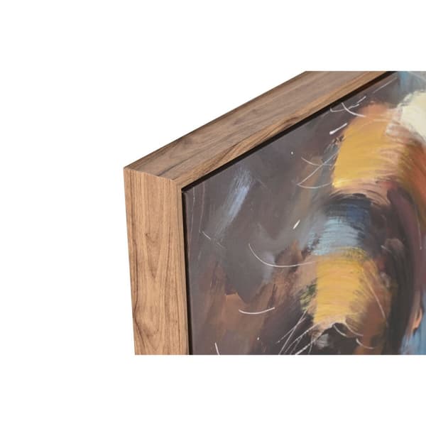 Maleri Home ESPRIT Blå Orange Kolonistil Løve 70 x 3,5 x 100 cm (2 enheder)