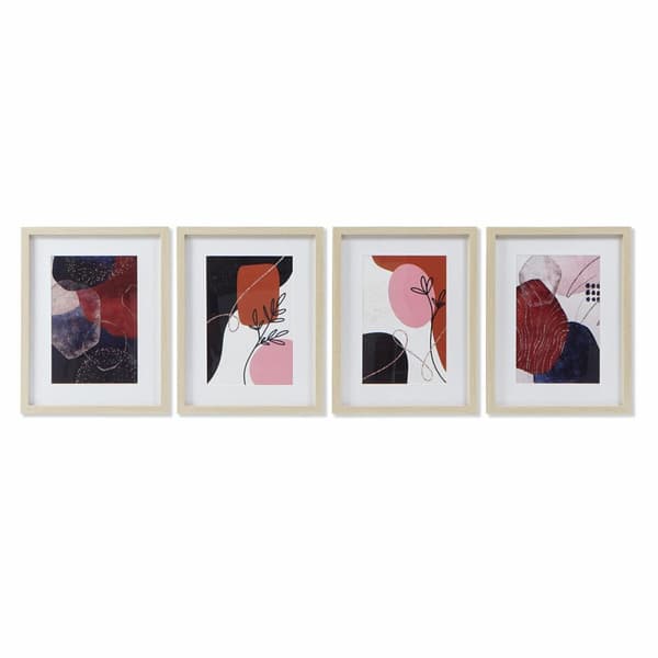 Tavla DKD Home Decor Abstrakt Modern (35 x 2 x 45 cm) (4 antal)