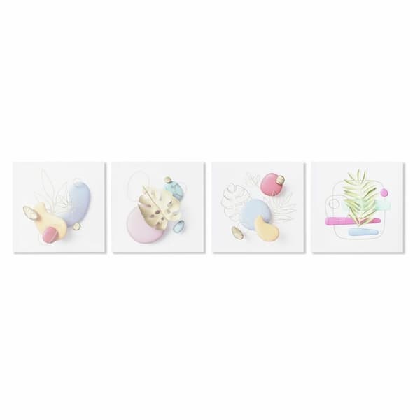 Tavla DKD Home Decor Modern (40 x 1,8 x 40 cm) (4 antal)