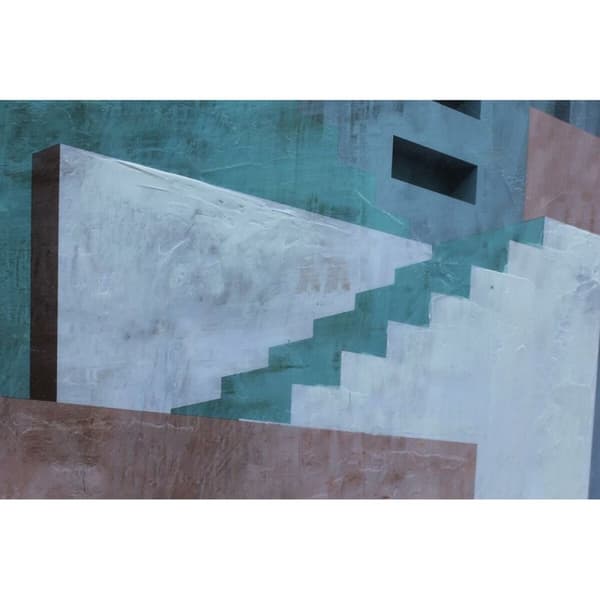 Tavla DKD Home Decor Hus (70 x 1,8 x 50 cm)