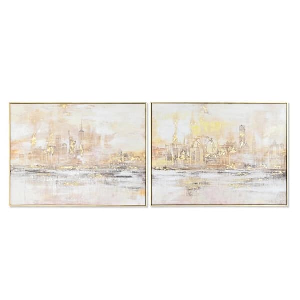 Maleri DKD Home Decor 80 x 3,5 x 60 cm New York Loft (2 enheder)