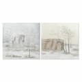 Pikkukuva 1 / 4: Maalaus DKD Home Decor Kangas 100 x 3,8 x 100 cm Puut Cottage (2 osaa)