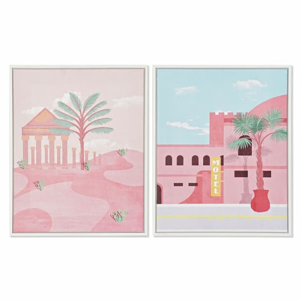 Maalaus DKD Home Decor S3018022 Maisema Arabi (40 x 2,5 x 50 cm) (2 osaa)