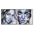 Pikkukuva 1 / 3: Maalaus DKD Home Decor 103 x 4,5 x 103 cm Nainen Moderni (2 osaa)