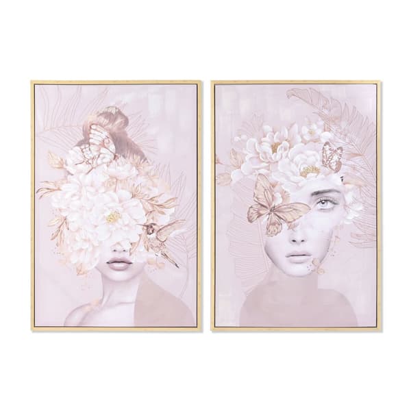 Maalaus DKD Home Decor Gėlės Moderni (80 x 4 x 120 cm) (2 osaa)