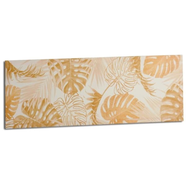 Kangas Kasvien lehtiä Kullattu 90 x 30 x 1,5 cm (12 osaa)