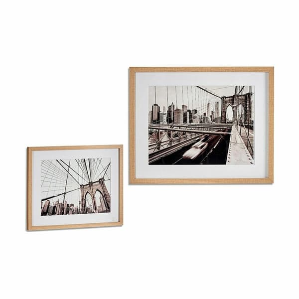 Maalaus Puu Lasi 43 x 3 x 53 cm (6 osaa)