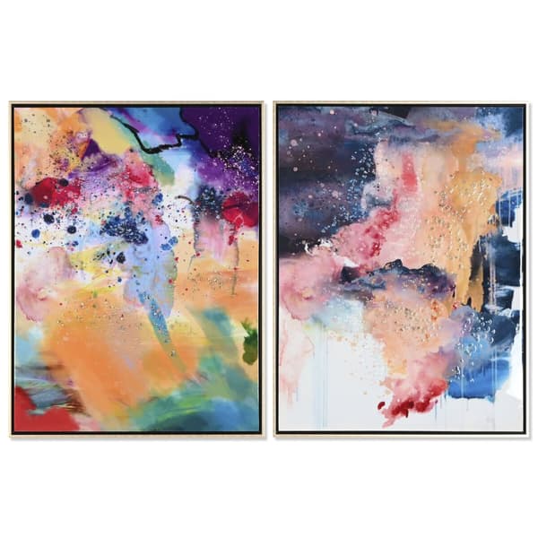 Maalaus Home ESPRIT Kaupunki Lakattu 63 x 3,5 x 83 cm (2 osaa)