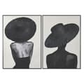 Miniatyrbild 1 av 4: Tavla Home ESPRIT Vit Svart Hatt Modern 103 x 4,5 x 143 cm (2 antal)