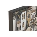 Pikkukuva 2 / 4: Maalaus Home ESPRIT Vihreä Beige Kullattu Talot Trooppinen 63 x 4,5 x 93 cm (2 osaa)
