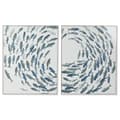 Miniatyrbild 1 av 4: Tavla Home ESPRIT Blå Kräm Spiraler 82,5 x 4 x 102,5 cm (2 antal)