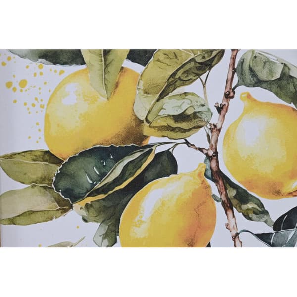 Tavla Home ESPRIT Gul Vit Grön Citron Medelhavs 30 x 1,8 x 40 cm (2 antal)