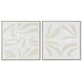 Miniatyrbillede 1 af 4: Maleri Home ESPRIT Hvid Beige Abstrakt Skandinavisk 83 x 4,5 x 83 cm (2 enheder)