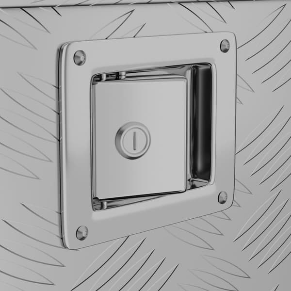 Låsbar transportverktygslåda i aluminium 150 l 124 x 38,5 x 38,5 cm